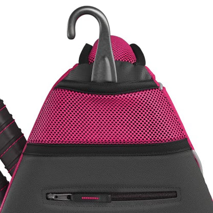 Athletico Sling Bag - Crossbody Backpack for Pickleball, Tennis, Racketball, and Travel for Men and Women - color: Pink