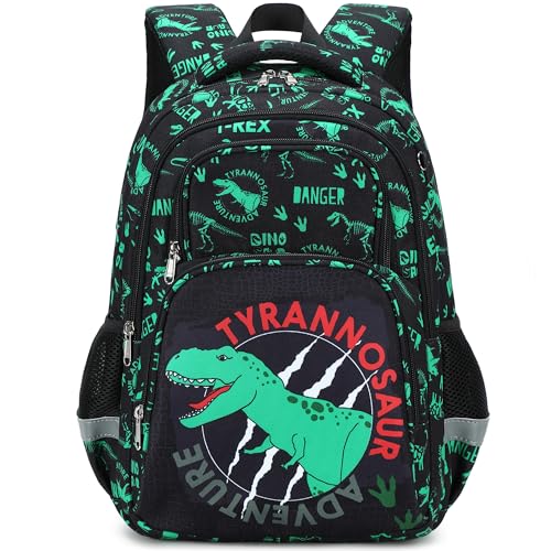 abshoo Cute Dinosaur School Backpack For Boys Elementary Kindergarten Kids School Bag (Dinosaur Black A) - color: Dinosaur Black a