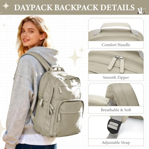 Khaki Backpack for Women Men - color: S-khaki