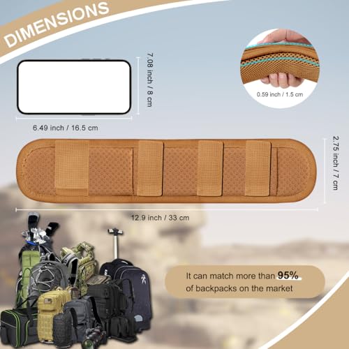 ZINZ 2-Pack Universal Shoulder Pad with Ultra Thick Cushion for Bag Luggage Bag Crossbody, Plus Long & Anti-Slip & Breathable,Khaki - color: Khaki