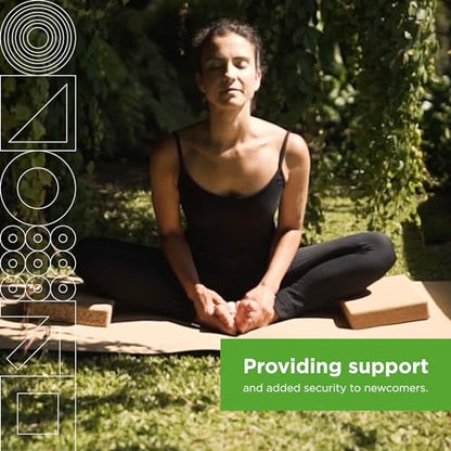 Go4Cork Cork Slim Yoga Block for Yoga, Pilates & Meditation | Non-Slip, Hypoallergenic, Sustainable, Non-Toxic Yoga Block