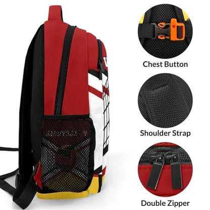 Red Gold Volleyball Shoulders Bag Backpacks Casual Daypacks for Women Men Sports Party - color: Muilti 23