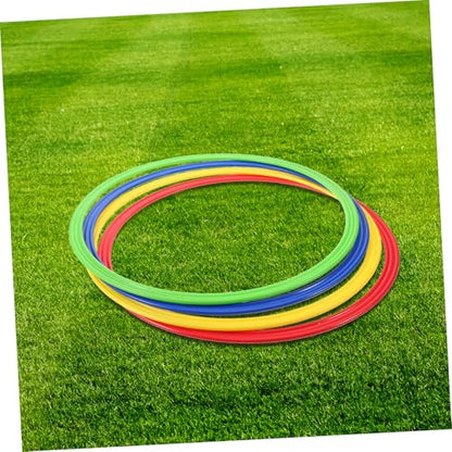 Hemoton 4pcs Agility Rings for Soccer Training Durable Plastic Speed Training Equipment for Enhanced Quickness and Reaction Football Drills