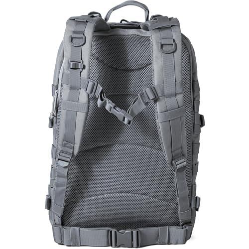 Falko Tactical Backpack for Men and Women 50L Backpack 2.4x Stronger Large Military Molle Rucksack, Bugout Backpack Outdoors - color: Wolf Grey