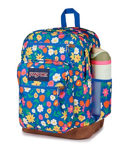 JanSport Cool Backpack with 15-inch Laptop Sleeve, Large Computer Bag Rucksack with 2 Compartments, Ergonomic Straps, Flower Market - color: Flower Market