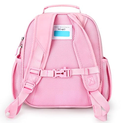 mibasies Toddler Backpacks for Girls 2-4: Quilted Backpack for Preschool Prek Daycare - Cute 12 Inches Bookbag for Little Kids Rainbow Pink - color: Rainbow Pink, style: Toddler-12"h(not Fit Folder)