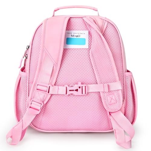 mibasies Girls Backpacks Ages 5-8: Quilted Backpack for Kids - Cute 15 Inches Bookbag for Kindergarten Elementary School Rainbow Pink - color: Rainbow Pink, style: Kids-15"h
