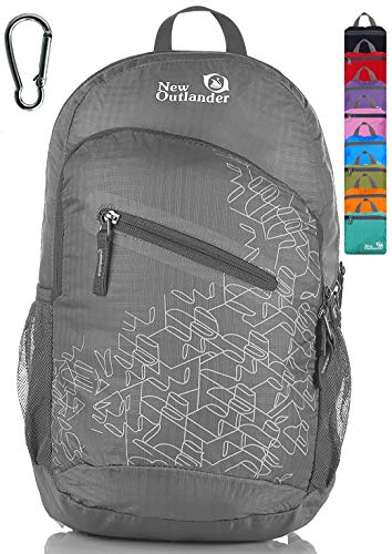 Outlander Packable Handy Lightweight Travel Hiking Backpack Daypack, Grey - color: Grey, size: 20L