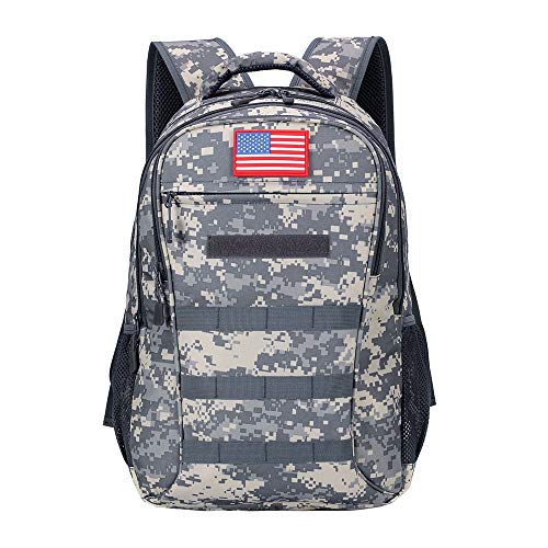 outdoor plus Camo Backpack,Military Boys Backpacks for School,40L Army Bookbag with USB Charging Port Waterproof - color: Acu Camo40l, size: 40L