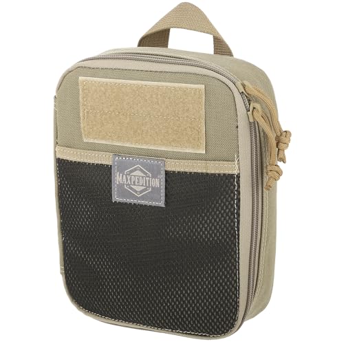 MAXPEDITION Beefy Pocket Organizer, Compact, MOLLE-Compatible, 1000D Nylon Tactical Pouch, Everyday Carry Tool and Gear Storage for Outdoor, Tactical, Survival, 0266 - color: Khaki
