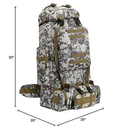 100L Camping Hiking Backpack,Molle military Tactical rucksack backpack,Waterproof Lightweight Hiking Backpack - color: Citycamo