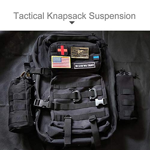 Upgraded Sports Water Bottles Pouch Bag, Tactical Drawstring Molle Water Bottle Holder Tactical Pouches, Travel Mesh Water Bottle Bag Tactical Hydration Carrier - color: Black-1Pack