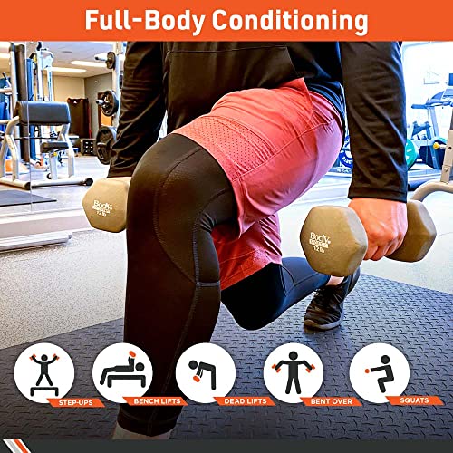 Body Sport Neoprene Dumbbell Weight - Latex-Free, Strength Training Equipment for Home Fitness & Gym Workouts - size: 8 pounds