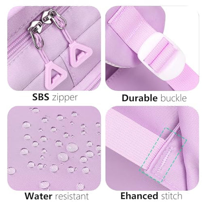 Cute Backpack for Teen Girls Boys, Aesthetic Travel Bookbag for High Middle School College Student (Purple) - color: Purple