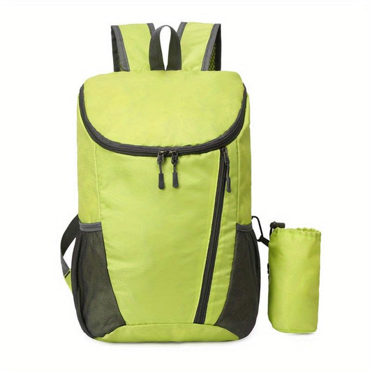 Hiking Backpack, Waterproof Wearable Lightweight Backpack, Foldable Outdoor Travel Camping Daypack - color: Green
