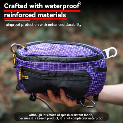 HIKEMAN Strap Pack Pouches for Backpack, Lightweight Phone Pocket, Large Capacity and Waterproof Fanny Pack Multi-functional Outdoor Bag for Hiking, Running, Travel, Cycling (Grey) - color: Grey