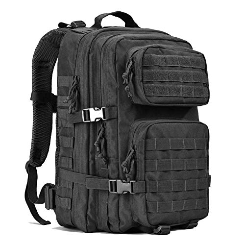 REEBOW GEAR Military Tactical Backpack Large Army 3 Day Assault Pack Molle Bag Backpacks - color: Black