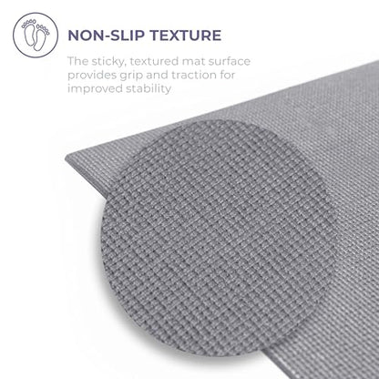 Voyage Yoga Mat, 6 Pack, 72" x 24" Professional Studio and Gym Bulk Yoga Mats, 5mm Thick, Durable, Anti-Tear, Non Slip Fitness and Exercise Mats - color: Cool Gray