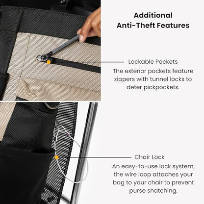 Sherpani Soleil, Anti Theft Convertible Backpack, 3 in 1 Tote, Crossbody Purse, 18L Travel Bag, Fits 13” Laptop (Straw Signature) - color: Straw - Signature