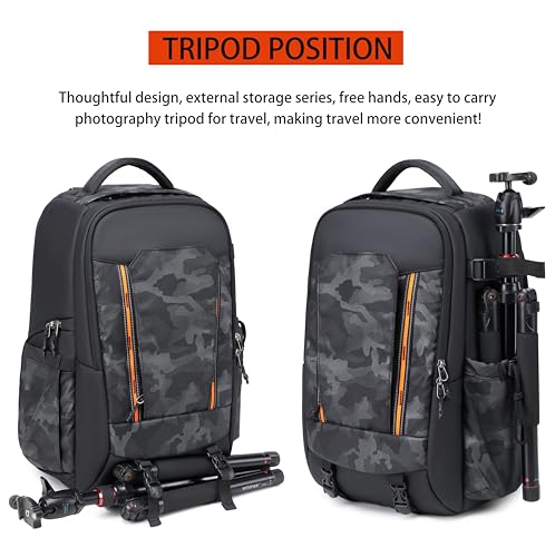 Camera backpack photographer Camera Backpack Waterproof Large for DSLR Cameras Backpacks for Photographers Camera Backpack for Women Men Outdoor Black