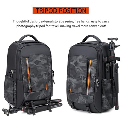Camera backpack photographer Camera Backpack Waterproof Large for DSLR Cameras Backpacks for Photographers Camera Backpack for Women Men Outdoor Black
