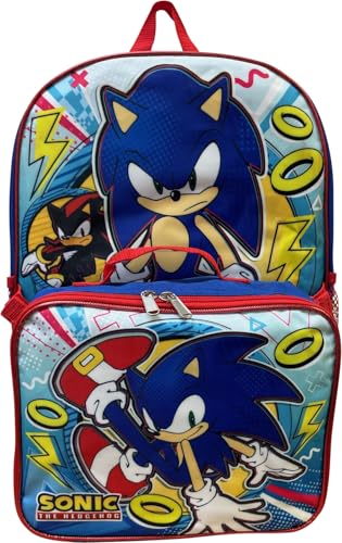 Ruz Sonic The Hedgehog 16 Inch Backpack With Detachable Matching Lunch Box (Sonic III) - style: Sonic Iii