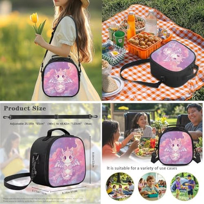 Kids' Backpacks 3 PCS School-Bag Cute Cartoon Axolotl Backpack for Girls 17 Inch Bookbag with Lunch Bag Pencil Case Set Travel Daypack Satchel with Adjustable Strap - color: Axolotl Pink