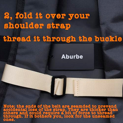 Backpack Chest Strap, Universal Add on Adjustable Sternum Strap, Chest Belt Replacement, with Heavy Duty Quick Release Buckle Clip, for Travel, Hiking, Camping, School - color: Beige