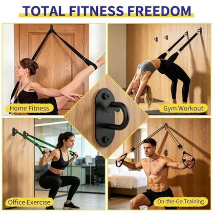 GPANDAG 3 Pack Resistance Band Wall Anchor, Workout Wall Mount Anchor for Suspension Straps, Strength Training, Yoga Swing, Space Saving Wall and Ceiling Mount Hooks for Wooden/Concrete/Brick Wall