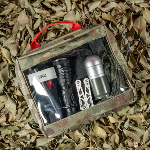 KRYDEX Clear Top Insert Bag with Hook Panel Tactical Packing Cube Travel Organizer Bag (Large-MC) - color: Large-MC