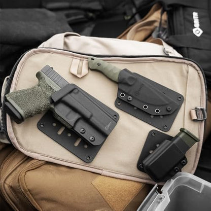 GRITR Kydex Hook & Loop Panel Insert/Adhesive Loop Sheets – Tactical & Military Gear Organizers for Holsters, Mag Carriers, Knife Sheaths, Flashlights, and More - style: Medium