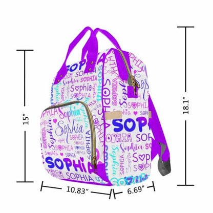 MyPupSocks Custom Diaper Bag for Mom, Customized Diaper Backpack Personalized Mummy Nursing Baby Bags Fashion Shoulders Bag Casual Daypack Travel Bag for Mom Girls Mother's Day - color: Color 19