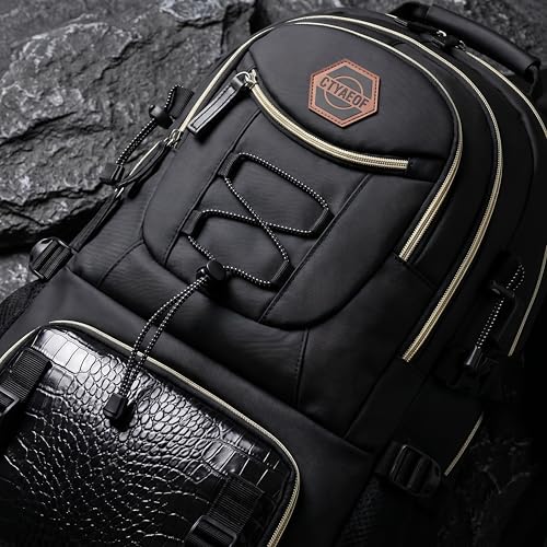 Spacious And Lightweight Outdoor Travel Backpack Featuring a Shoe Compartment - Ideal for Hiking, Camping, And (Black) - color: Black