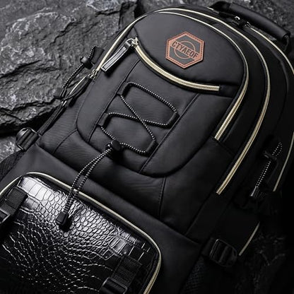 Spacious And Lightweight Outdoor Travel Backpack Featuring a Shoe Compartment - Ideal for Hiking, Camping, And (Black) - color: Black
