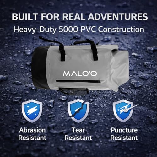 Malo’o 45L Waterproof Dry Bag Backpack – Heavy Duty Roll Top Fishing & Beach Backpack, IPX6 Water Resistant Gear Bag for Kayaking, Camping, Surf, Travel & Outdoor Adventure - color: Blue