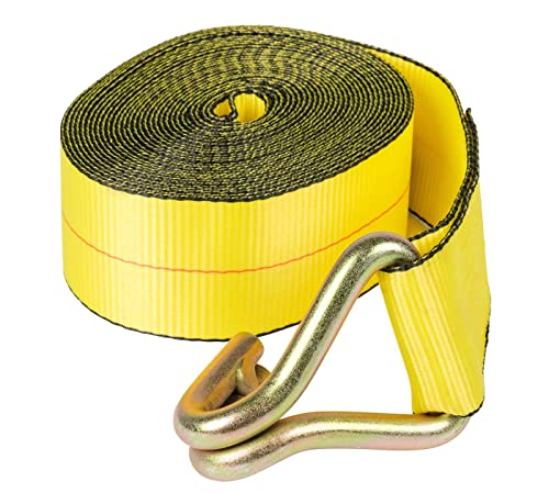 Mytee Products (4 Pack) 3" x 30' Winch Straps w/Wire Hook, WLL 5000 Flatbed Tie Down Strap - color: 4 - Pack, size: 3" x 30'