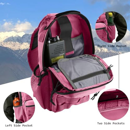 Rover Sling Pack Tactical Shoulder Sling Bag Backpack with Bottle Holder Crossbody Chest Bag, Pink - color: Pink