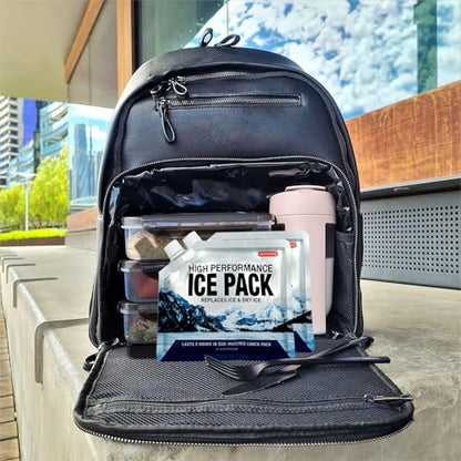 Reusable Ice Packs for Lunch Box Long Lasting Slim Gel Freezer Packs for Cooler Bag Cooler Backpack, Keeps Food Cold Fresh for Work & School (6.5"x7.5"x3P) - size: Small-3pk