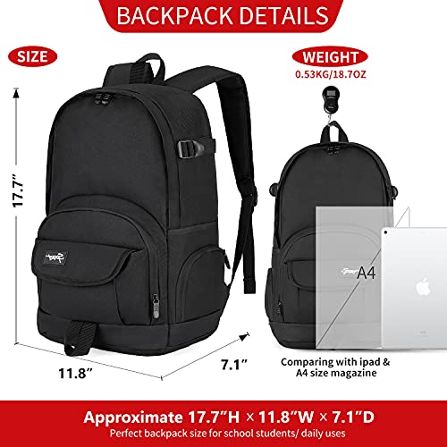 rickyh style School Backpack Travel Bag for Men & Women Lightweight College Back Pack with Laptop Compartmen - color: 04graffiti Black
