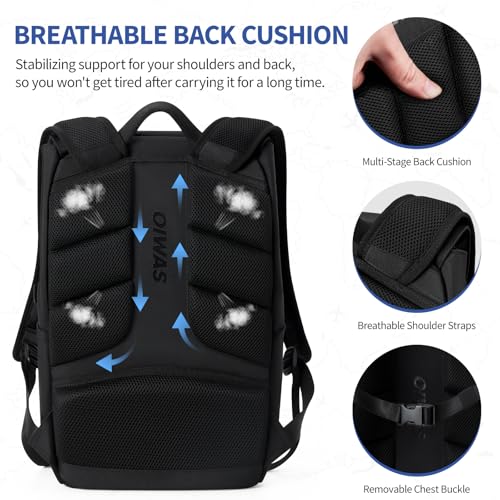 OIWAS Backpack for Men, 16 Inch Laptop Backpack for Men with Magnetic Buckle, Water-Resistant Travel Laptop Backpack - style: 19.2l