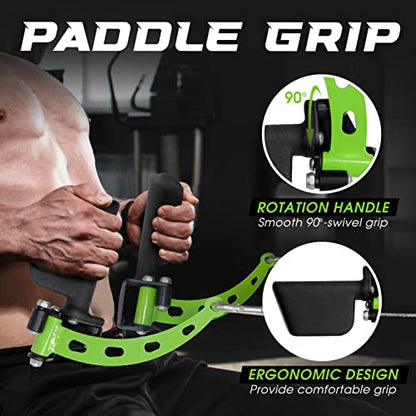 Yes4All Neutral Paddle Grip LAT Pull Down Bar, Range of Motion Spreader Handle Cable Attachments - color: Paddle Grip - Press Down Attachment