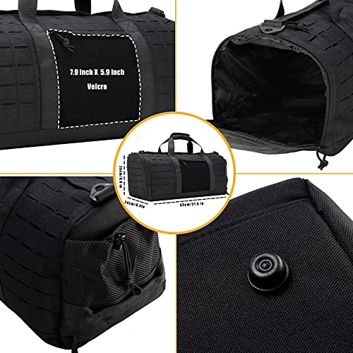 QT&QY 40L Military Tactical Duffle Bag For Men Sport Gym Bag Fitness Tote Travel Duffle Bag Training Workout Bag With Shoe Compartment Basketball Football Weekender Bag - color: Army Green
