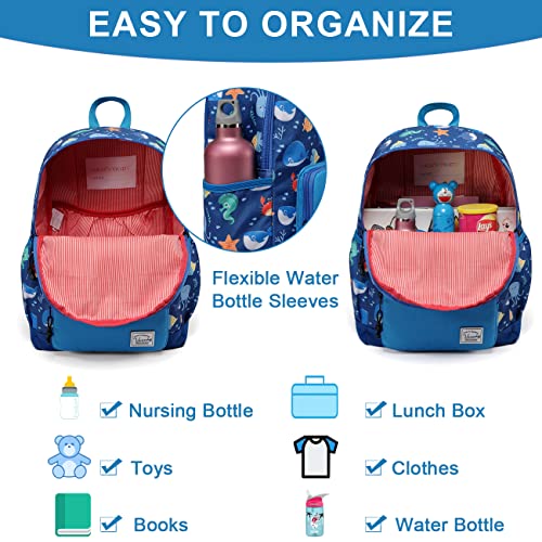 VASCHY Kids backpacks, Cute Lightweight Water Resistant Preschool Backpack for Boys and Girls Chest Strap | Cute - color: Ocean Animals, size: Small (4-6 Yrs) - 15'' H