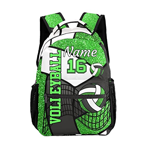 Personalized Sport Volleyball Print Multifuction Backpack with Name Text for Women Men Gift - color: Backpack 17
