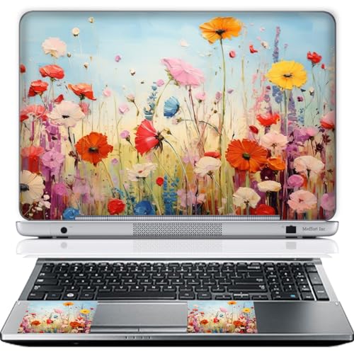 11.6 12 Inch Laptop Skin Sticker Cover Premium Sticker Cover Art Decal Decorative (Included 2 Wrist Pad Skins) - Flowers Painting - color: 3612, size: 12 Inch