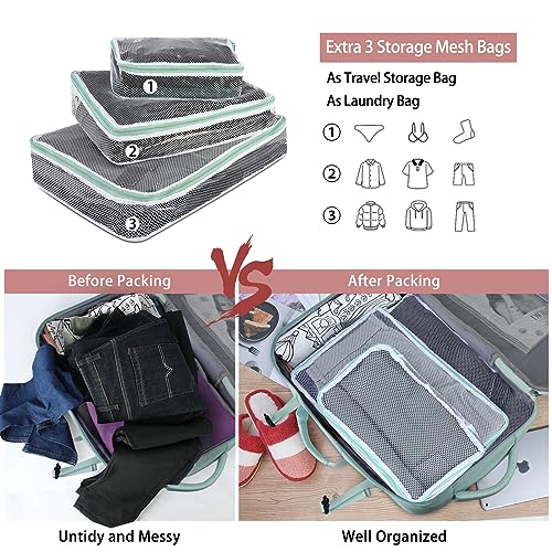 Lubardy Travel Backpack for Men Women 17 Inch Flight Approved Carry on Backpack Waterproof Large 40L Luggage Daypack Business College Weekender Overnight Laptop Backpack with 3 Packing Cubes, Green - color: Green(backpack With 3 Packing Cubes)
