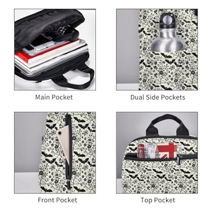 Laptop Backpack Goth Bat, Cushioned Back Panel, Front Zip, for Daily Commute & Outdoors - color: Picture (49)