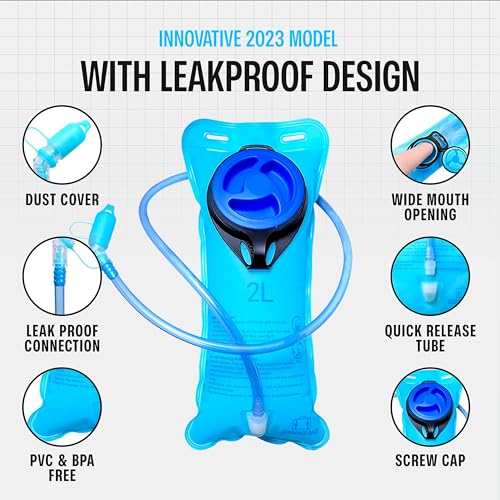 Sojourner Rave Hydration Pack - Hydration Backpack - Hydropack with 2L Bladder - Water Backpack for Festivals, Hiking, Running, Biking and More - color: Transparent - Purple
