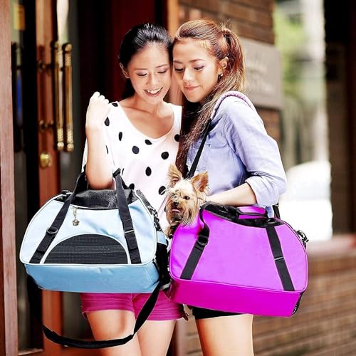 ZaneSun Cat Carrier,Soft-Sided Pet Travel Carrier for Cats,Dogs Puppy Comfort Portable Foldable Pet Bag Airline Approved (Small Blue) - color: Small-Blue