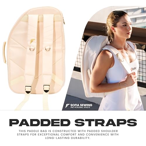 Franklin Sports Parker Pickleball Paddle Bag Backpack + Tote - Vanilla
